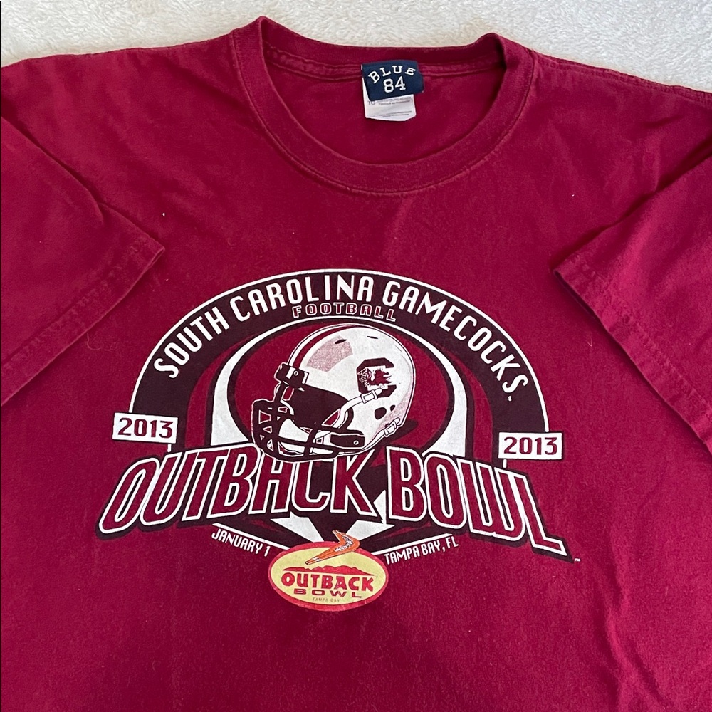 Blue 84 Maroon South Carolina Gamecocks Outback Bowl Tee
